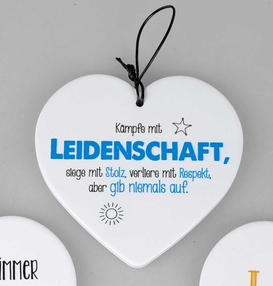Tea 4 You. Herz mit Spruch Kämpfe mit Leidenschaft gib niemals auf
